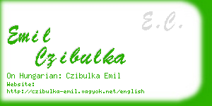 emil czibulka business card